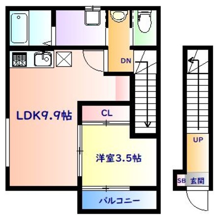 北四番丁駅 徒歩13分 2階の物件間取画像